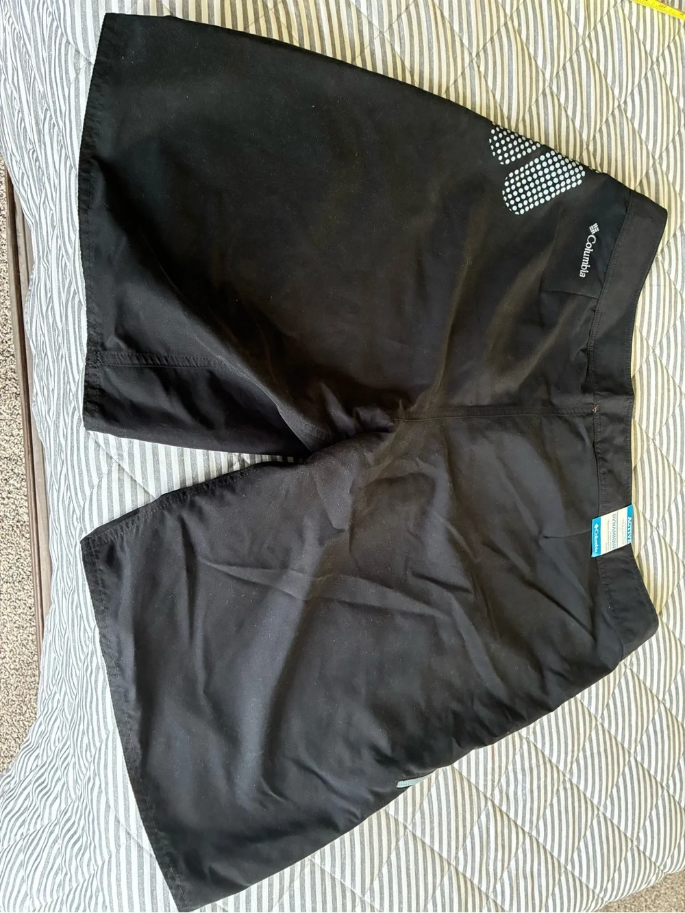 Columbia Black Men's Swim Board Shorts with Gray Accent
